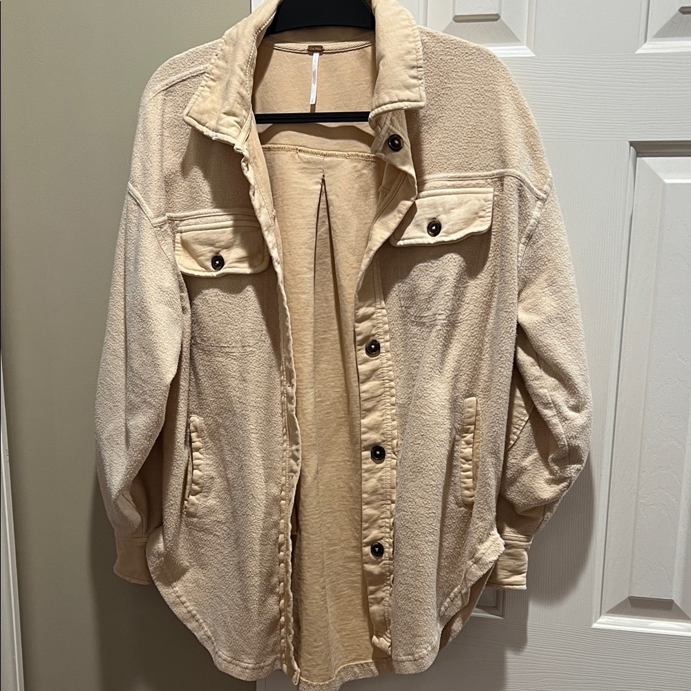 Free People Cream Knit Top